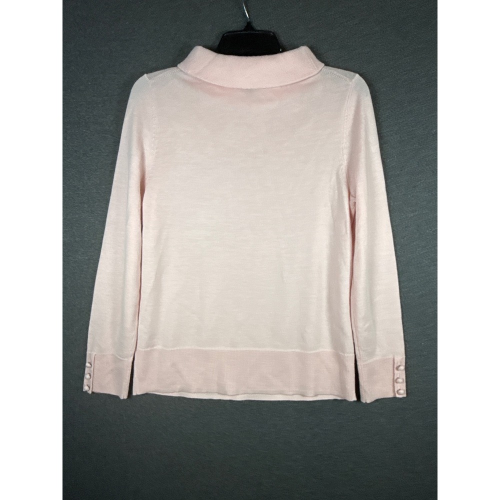 Talbots Womens Pink Pure Merino Wool Sweater Size M minimalist Chic Old money - Picture 2 of 8